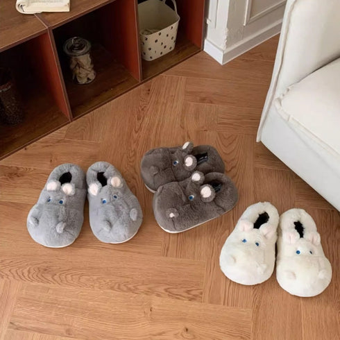 Snuggly Hippo Slippers